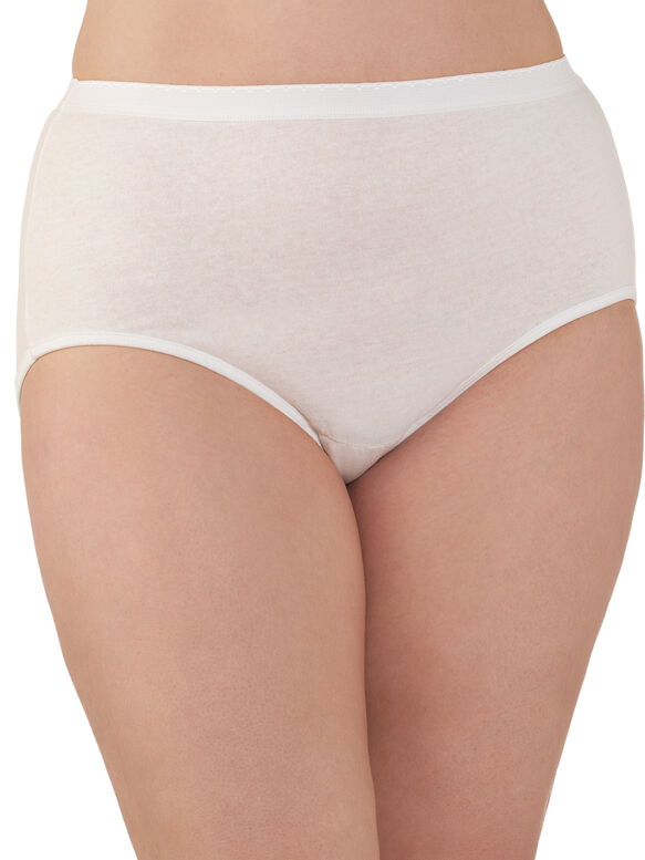 Ladies Fruit of the Loom Size 16 High Leg Knickers Panties Briefs cotton White